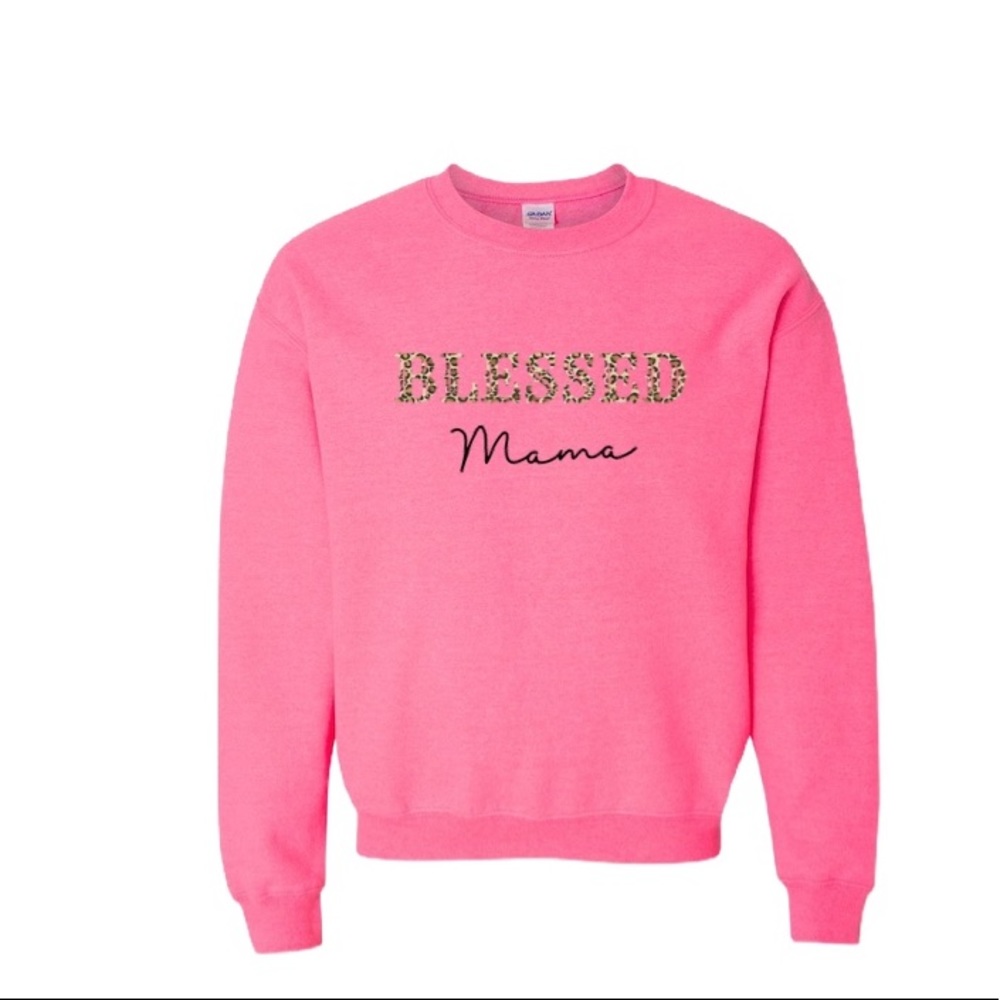 Hot Pink Blessed Mama Sweatshirt 💕